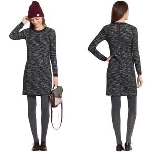 Madewell Grey Ribbed Long Sleeve T-shirt Dress